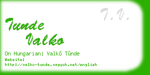 tunde valko business card